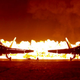 Illustration for article titled Look at These Two F-18s Surrounded By Fire